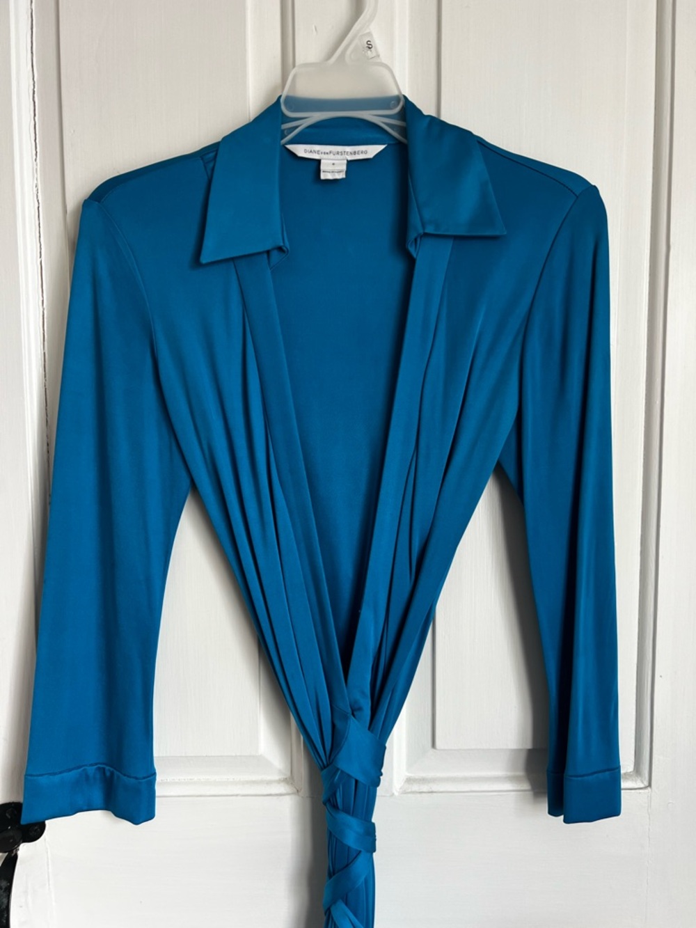 Neon Turquoise Blue Wrap Dress